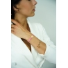 Bracelet liberty médaille 15 mm personnalisée en Plaqué Or