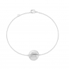 Packshot du bracelet médaille striée personnalisé Argent