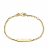 Bracelet enfant gourmette plaque personnalisée Plaqué Or