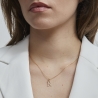 Collier lettre 12 mm en Plaqué Or