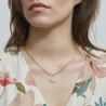 Collier Plaqué Or maille trombone avec médaille 15 mm