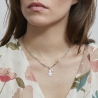 Collier personnalisé Argent, maille trombone et pendentif petite fille 15 mm