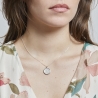 Collier pendentif nacre blanche 15 mm en Argent