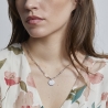 Collier personnalisé Argent maille trombone et médaille 15 mm