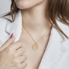 Collier double médailles 20 mm et 15 mm gravées Plaqué Or
