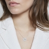 Collier médaille jeton martelée 15 mm gravée en Argent