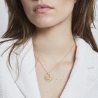 Collier personnalisé médaille gravée 20 mm et médaille martelée 15 mm en Plaqué Or