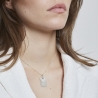 Collier personnalisé pendentif rectangulaire en Argent