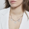 Collier personnalisé maille trombone triple médailles 15 mm en Argent