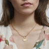 Collier personnalisé Plaqué Or chaîne 2 mailles et médaille 15 mm