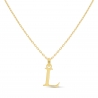 Collier enfant lettre 12 mm en Plaqué Or