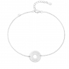 Packshot bracelet chaîne anneau personnalisé pour enfant en argent