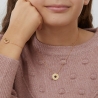 Collier enfant médaille jeton 15 mm gravée en Plaqué Or