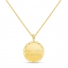 Collier personnalisé enfant médaille 18 mm dentelle Plaqué Or