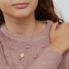 Bracelet personnalisé enfant médaillon Plaqué Or en forme de cœur