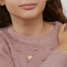 Collier personnalisé enfant médaillon Plaqué Or en forme de cœur