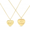 Duo collier personnalisé cœur mère enfant