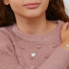 Collier personnalisé enfant médaillon Argent en forme de cœur