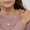 Bracelet personnalisé enfant médaillon Argent en forme de cœur