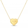Collier personnalisé enfant médaillon Plaqué Or en forme de cœur