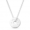 Collier médaille cible 20 mm en Argent
