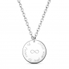 Collier personnalisé homme médaille 20 mm en Argent