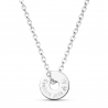 Collier médaille cible 15 mm en Argent