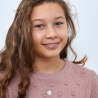 Collier enfant médaille 15 mm et son pendentif lune à strass Argent