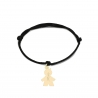 Bracelet cordon enfant et pendentif garçon en Plaqué Or personnalisé