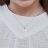 Collier personnalisé médaille 15 mm dessin chien en Argent
