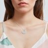 Collier personnalisé médaille gravée 20 mm et médaille martelée 15 mm en Argent