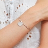 Bracelet grande maille et médaille 15 mm personnalisée Argent
