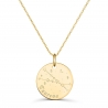 Collier médaille 20 mm astro taureau Plaqué Or