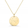 Collier médaille 20 mm astro cancer Plaqué Or