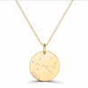 Collier médaille 20 mm astro cancer Plaqué Or