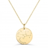 Collier médaille 20 mm astro vierge Plaqué Or