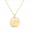 Collier médaille 20 mm astro vierge Plaqué Or