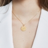 Collier médaille 20 mm astro vierge Plaqué Or