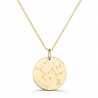 Collier médaille 20 mm astro sagittaire Plaqué Or