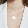 Collier médaille 20 mm astro verseau Argent