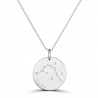Collier médaille 20 mm astro verseau Argent