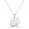 Collier médaille 20 mm astro poissons Argent