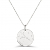 Collier médaille 20 mm astro taureau Argent