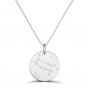 Collier médaille 20 mm astro gémeaux Argent