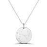 Collier médaille 20 mm astro cancer Argent