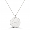 Collier médaille 20 mm astro cancer Argent