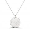 Collier médaille 20 mm astro lion Argent