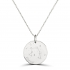 Collier médaille 20 mm astro balance Argent