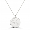 Collier médaille 20 mm astro scorpion Argent