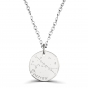 Collier médaille 20 mm homme astro taureau Argent